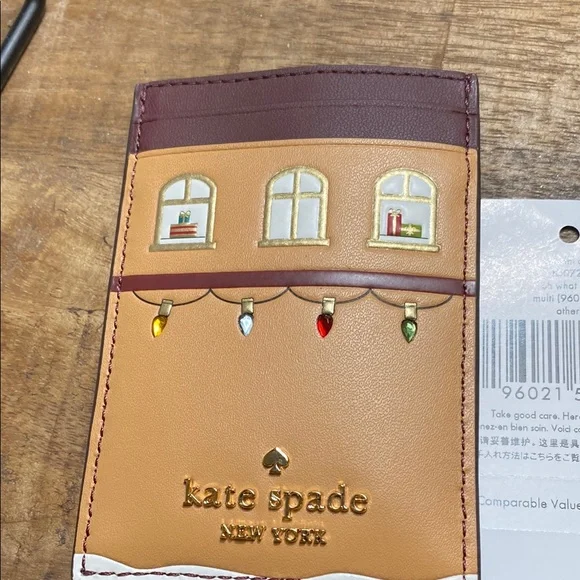 Kate Spade Oh What Fun Gingerbread House Holiday Card Holder, NWT - Picture 5 of 6